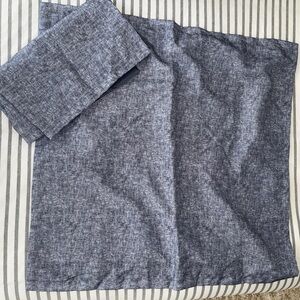 Target Queen Square Pillow Case Cover Set of 2 Navy “denim” NWOT